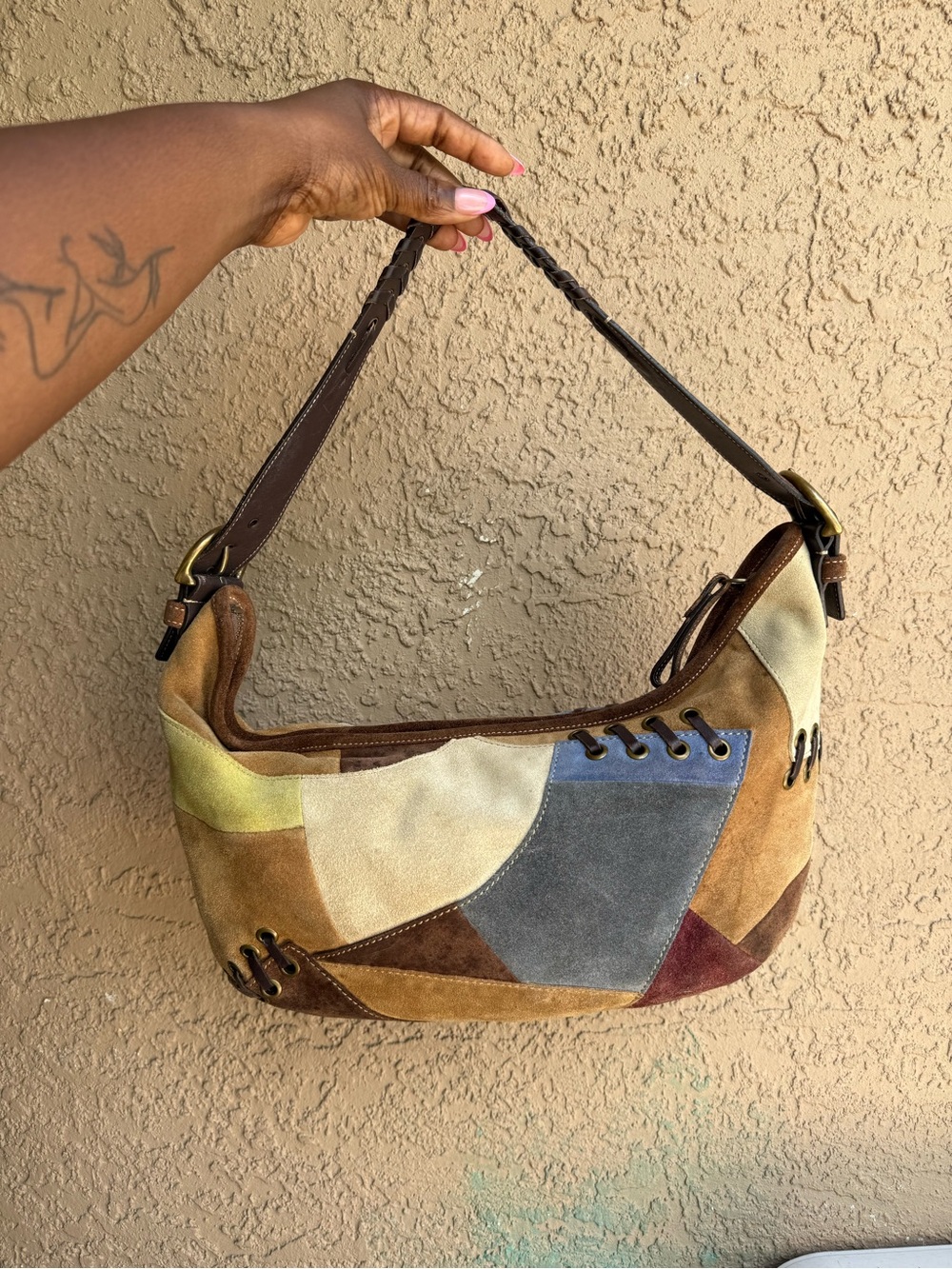 Coach Patchwork Suede soho hobo